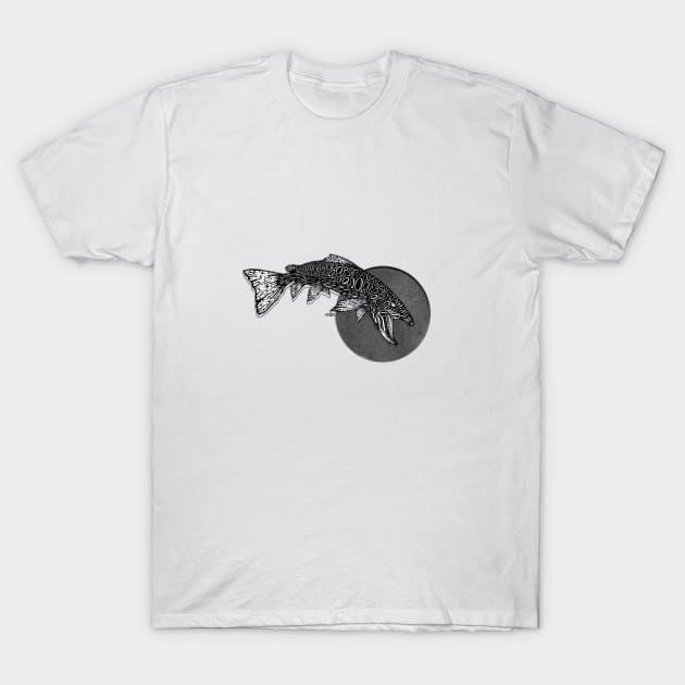 Hunting Trout T-Shirt by MikaelJenei